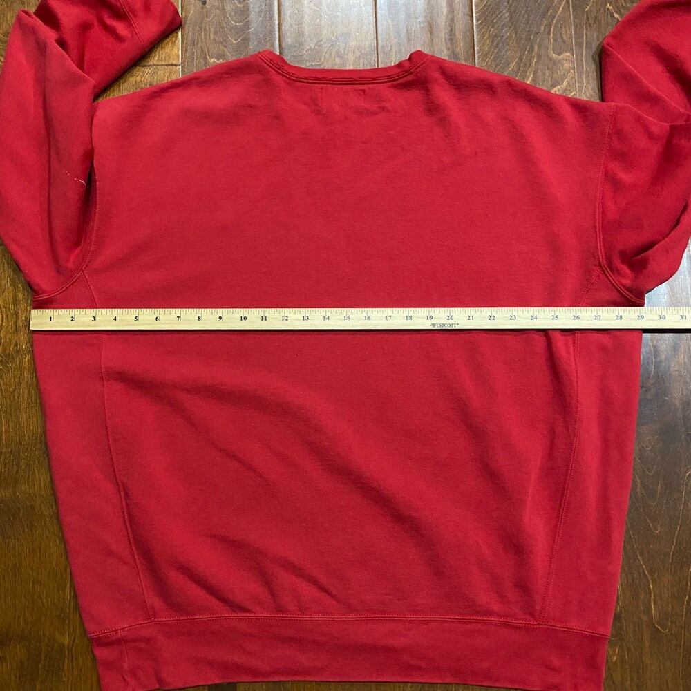 Polo Ralph Lauren Vintage Crewneck Sweatshirt Red Cotton Big/Tall Men's Size 2XB - Picture 7 of 9